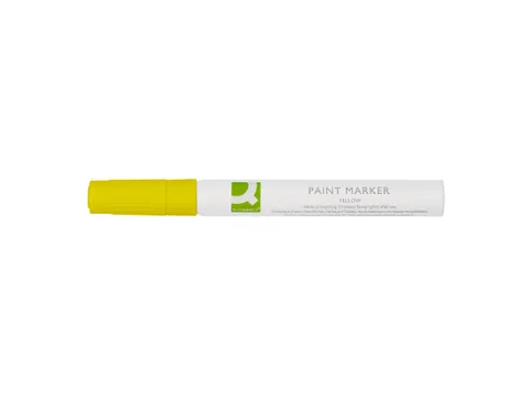 Marqueur peinture à base d'huile Q-CONNECT pointe ronde 2-3mm jaune
