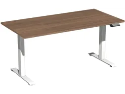 Elektrisch ihv bureau,HxBxD 730-1230x1600x800mm,blad notenboom