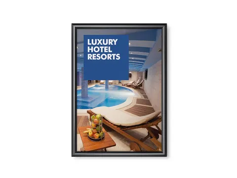 Kliklijst A2 Rechte hoeken 25mm Zwart RAL9005