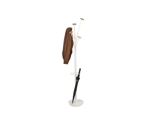 Festival kapstok 5 haken 187 cm wit met parapluhouder