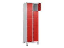 lockerkast,HxBxD 1950x600x500mm,2x5vakken,vak B 300mm,cil.-slot,voeten