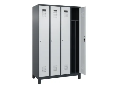 locker voor scheiding van kleding,HxBxD 1950x1200x500mm,4vak