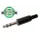 Mannelijke 6.35mm Stereo Jack - Plastic Zwart