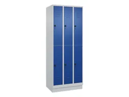 dubbeldekse locker,HxBxD 1950x750x500mm,3x2vak.,vak B 250mm