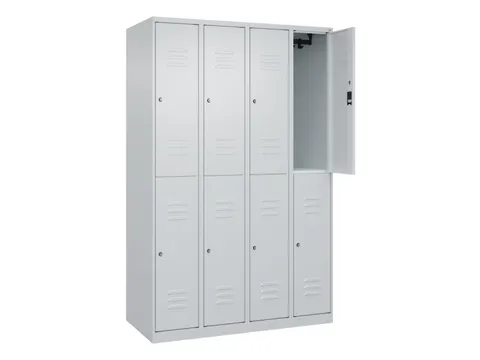 dubbeldekse locker,HxBxD 1850x1200x500mm,4x2vak.,vak B 300mm,cil.-slot