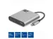 USB-C Multiport Adapter Voor 1 HDMI Monitor Grijs