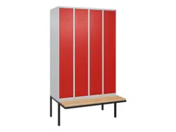 locker voor scheiding van kleding,HxBxD 2120x1200x815mm,4vak