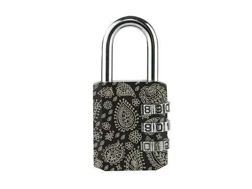 Hangslot Masterlock 3-cijfer combinatie 30mm 4 patronen Assorti