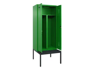 PBM-locker met bank,HxBxD 2120x800x815mm,2vak,vak B 400mm - 1