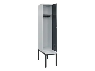 locker met bank,HxBxD 2120x400x815mm,1vak,vak B 400mm,draaigrendel - 2