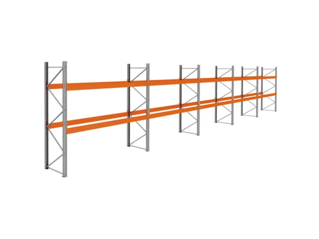 palletstelling,basis+4xaanbouw,HxBxD 3360x18600x1100mm,vakl. 3400kg