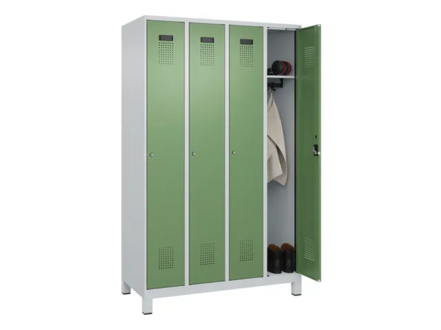 locker,HxBxD 1950x1200x500mm,4vak,vak B 300mm,cil.-slot,voeten