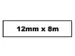 Labeltape Quantore TZE-231 12mm x 8m zwart op wit