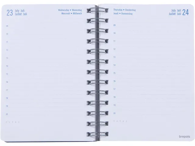 schoolagenda Wire-O zwart 1dag/1pagina 2025-2026