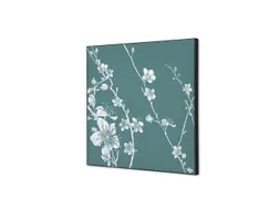 Wanddecoratie Textiel Set 40x40cm Japanse Bloesem Groen