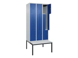 Z-garderobekast,HxBxD 2120x900x815mm,6vak,vak B 300mm,cil.-slot - 2