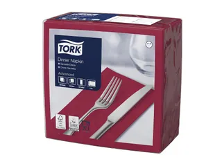 Tork 477570 Dinnerservet Advanced Bordeaux 39x39cm - 2