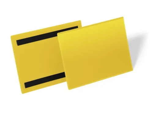 Magnetische documenthouder A5 liggend formaat geel