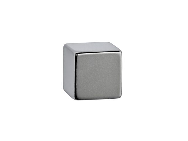 Magneet MAUL Neodymium kubus 20x20x20mm 20kg nikkel | GlasbordShop.nl
