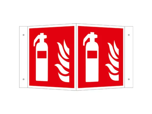Brandbeveiligingsbord,Brandblusser,Hoekbord,Aluminium,Nalichtend