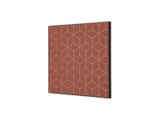 Wanddecoratie Textiel Set 40x40cm Hexagon Roest bruin - 1
