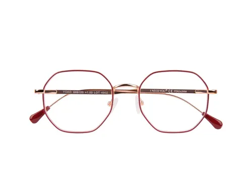 Leesbril I Need You +1.00 dpt Yoko rood-koper