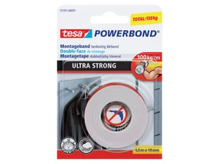 Powerbond dubbelzijdige plakband Tesa ultra 19mmx1.5m - 1