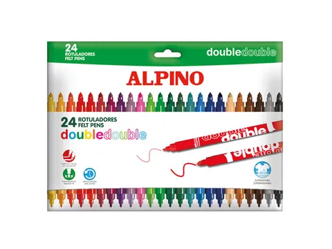 #Viltstiften Alpino dubbel seta 24 st. assorti