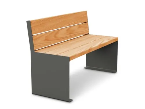 zitbank,B 1200mm,3latten,hout-zitting licht eikenhout,zitting H 450mm