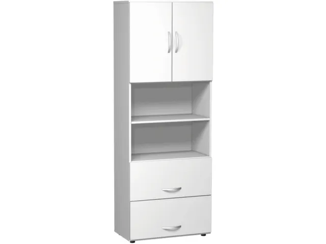 kantoor-combikast HxBxD 2160x800x420mm 2hangmappenframes wit