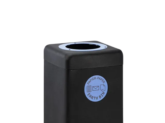 Afvalbak 60 liter EarthBin zwart blauw