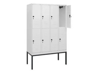 dubbeldekse locker,HxBxD 1950x1200x500mm,4x2vak.,vak B 300mm - 2
