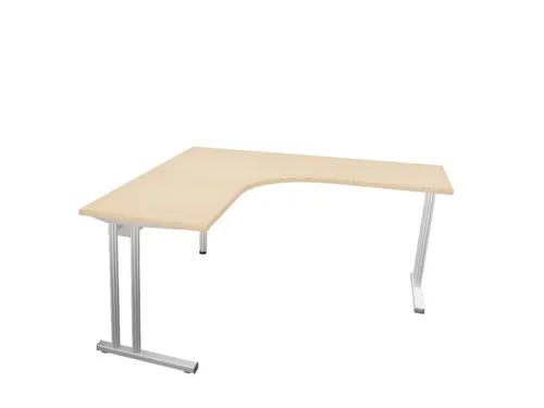bureau in vrije vorm,HxBxD 740x1600x1600mm,vrije vorm,NE-esdoorn