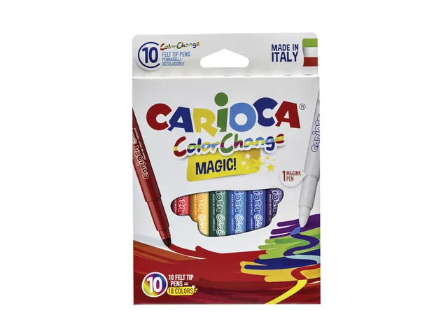 Viltstiften Carioca Magic set à 10 stuks assorti