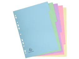 Tabblad recycled kar ton 170g A4 5 tabs