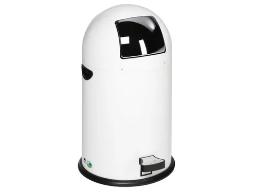 Push & Kick Afvalbak Staalplaat 22 Liter 640x355mm Met Pedaal Wit