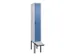 locker voor scheiding van kleding,HxBxD 2120x300x815mm,1vak
