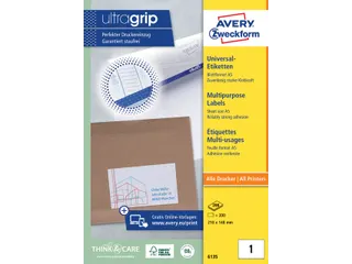 Etiket Avery Zweckform 6135 210x148mm A5 wit 200 stuks - 4
