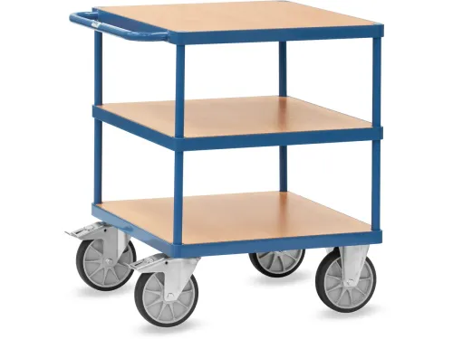 Tafelwagen 2417 600kg 700x700mm 3 etages hout RAL5007