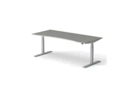 Elektrisch ihv bureau HxBxD 640-1300x2000x900/800mm blad grijs