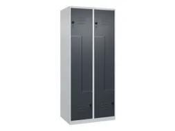 Z-garderobekast,HxBxD 1850x800x500mm,vak B 200/400mm,draaigrendel