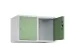 opzetkast,v. locker,2vak.,vak B 400mm,HxBxD 500x800x500mm,cilinderslot