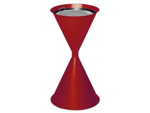 Cendrier conique tôle d'acier HxØ 730x400mm entonnoir rond autocolla