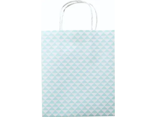 Tas met handvat Folia kraftpapier 115gr 18x21x8cm wit set à 3 dessins