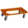 Bakonderwagen 250kg Laadvloer 600x400mm Rubberen Wielen Oranje