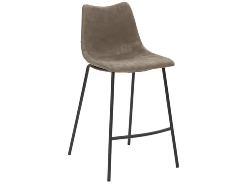 Barkruk mySOLO 4-poten Zwart met Zitting kunstleder Vintage modder