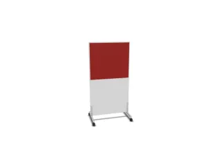 scheidingswand,HxB 1545x800mm,Bl-wit,BN4011-rood - 2