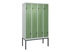 armoire vestiaire Z HxlxP 2120x1200x500mm larg. compart. 150/300mm