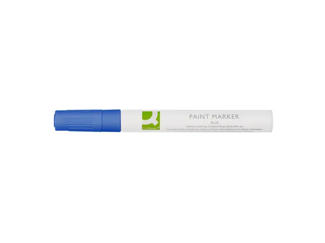 Q-CONNECT Paintmarker op oliebasis ronde punt 2-3mm Blauw