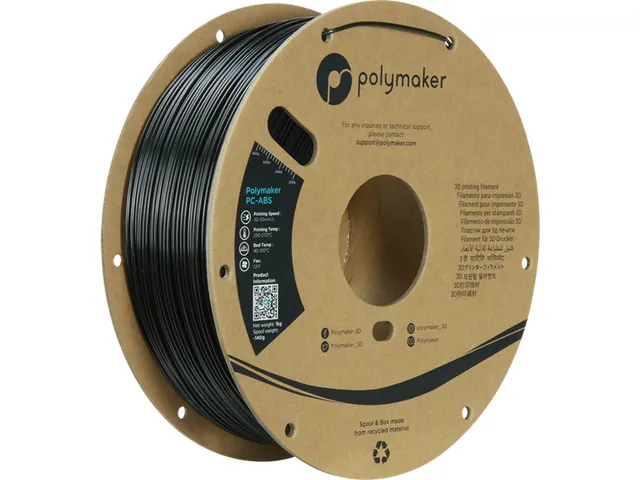 Polymaker PC-ABS Black, 1,75 mm Filament 1kg Zwart